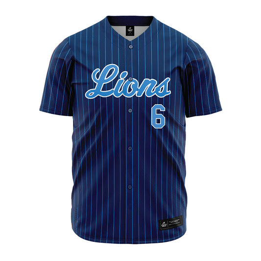 UA Fort Smith - NCAA Baseball : Spencer Bass - Blue Pinstripe Jersey-0