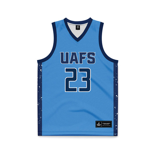 UA Fort Smith - NCAA Men's Basketball : Will Ashford - Blue Basketball Jersey-0