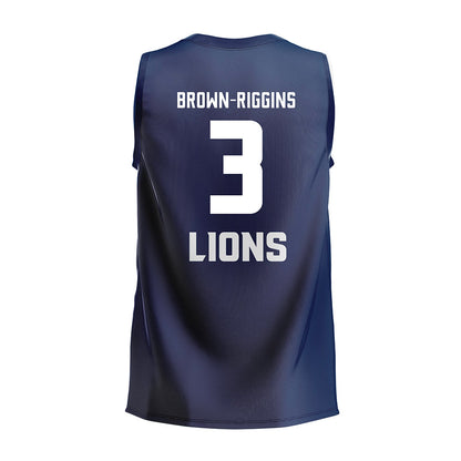 UA Fort Smith - NCAA Women's Volleyball : Kinzley Brown-Riggins - Blue Volleyball Jersey-1
