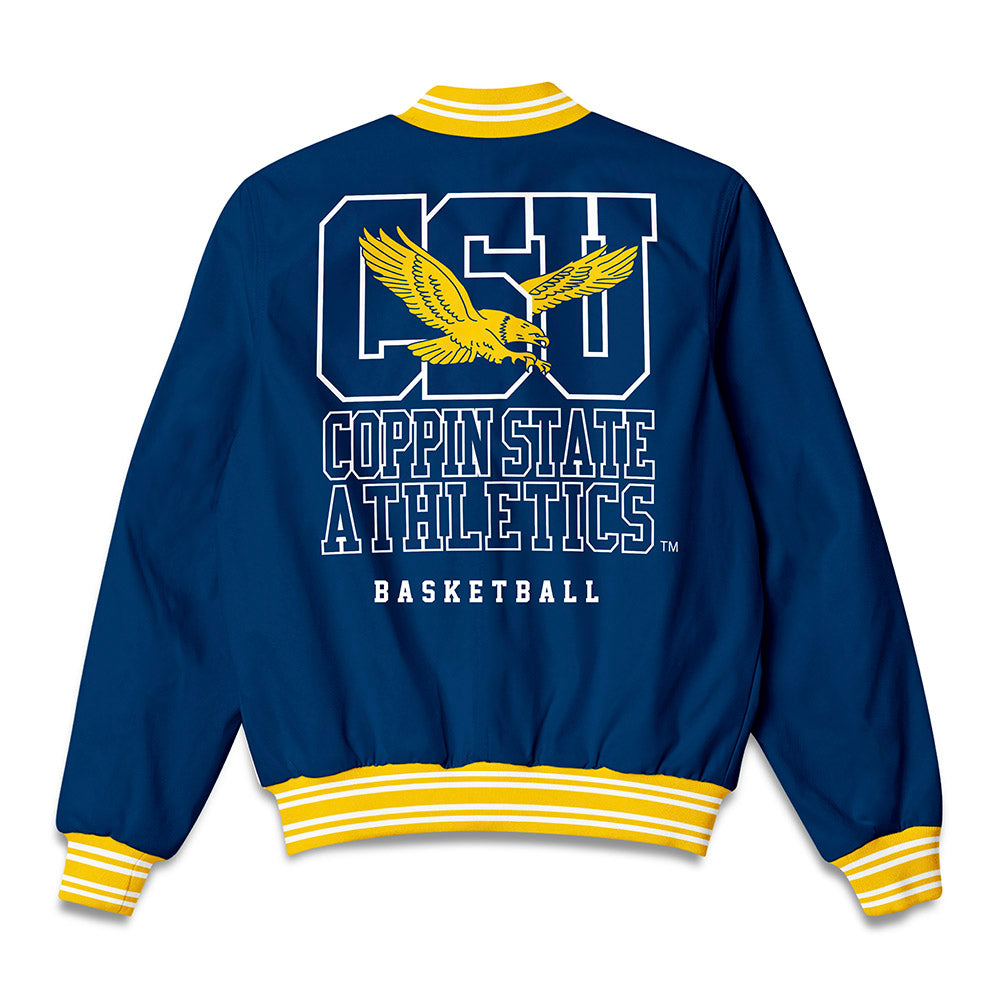 Coppin State - NCAA Men's Basketball : Nelson Lamizana - Bomber Jacket-1