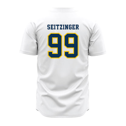 Coppin State - NCAA Baseball : Micah Seitzinger - White Jersey-1
