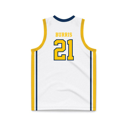 Coppin State - NCAA Women's Basketball : Sydney Burris - White Basketball Jersey-1