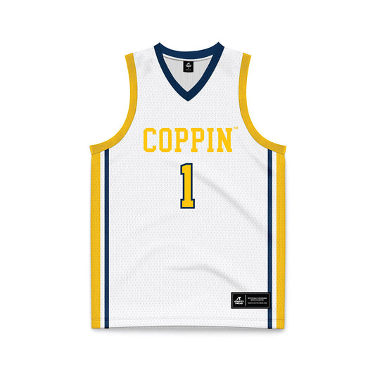 Coppin State - NCAA Women's Basketball : Delaney Cooper - White Basketball Jersey-0