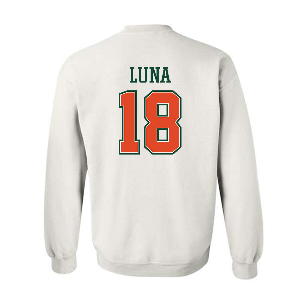 Miami - NCAA Football : Riply Luna - Crewneck Sweatshirt-1
