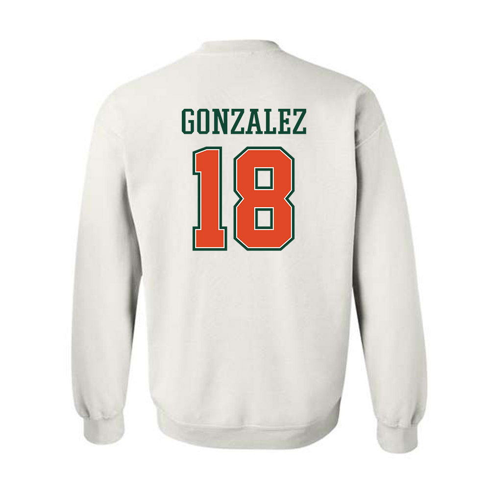 Miami - NCAA Football : Vinny Gonzalez - Crewneck Sweatshirt-1