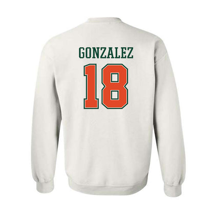 Miami - NCAA Football : Vinny Gonzalez - Crewneck Sweatshirt-1