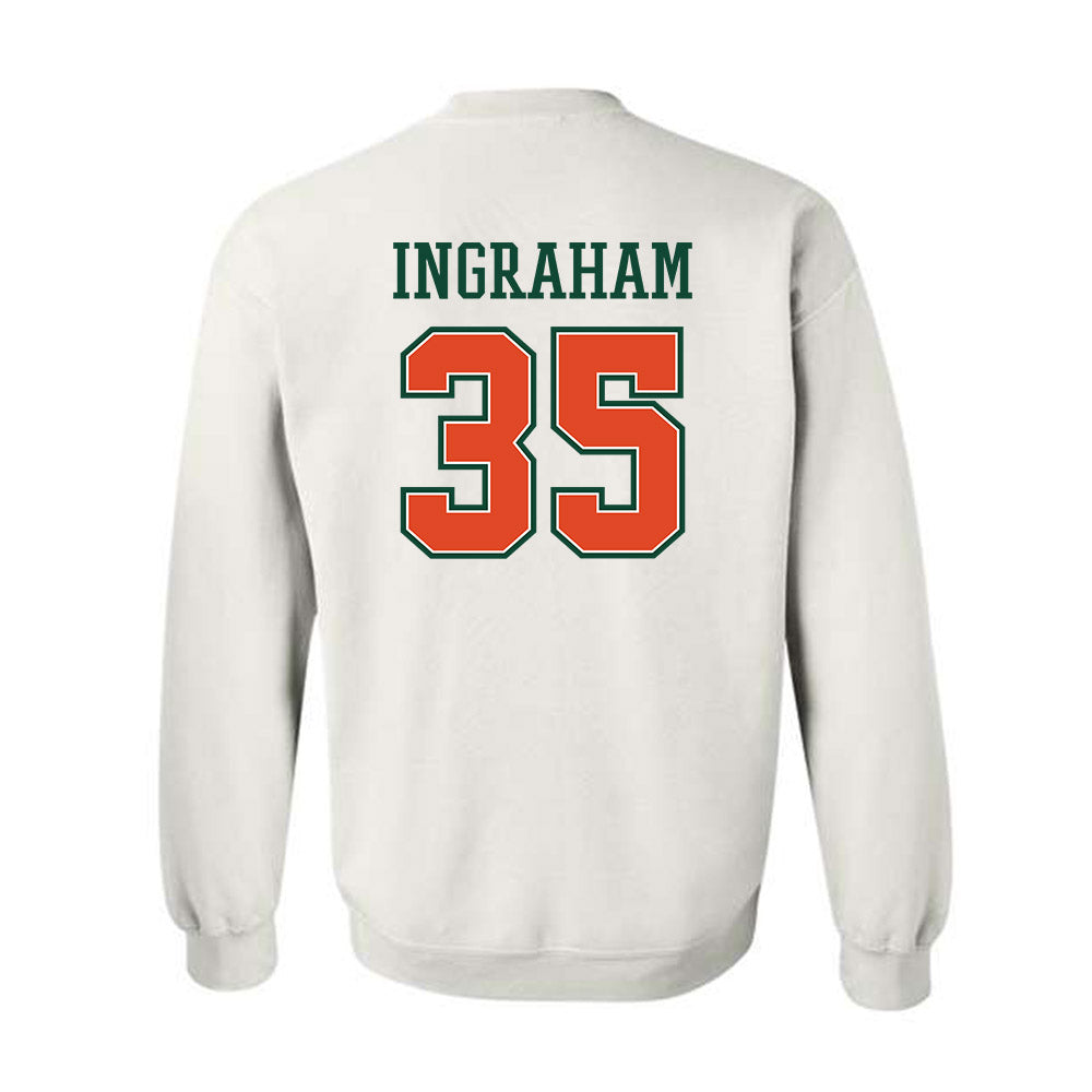 Miami - NCAA Football : Monroe Ingraham - Crewneck Sweatshirt-1