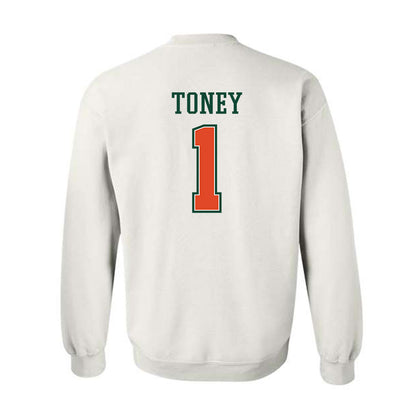 Miami - NCAA Football : Malachi Toney - Crewneck Sweatshirt-1