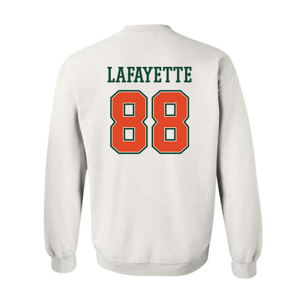 Miami - NCAA Football : DeAnthony Lafayette - Crewneck Sweatshirt-1