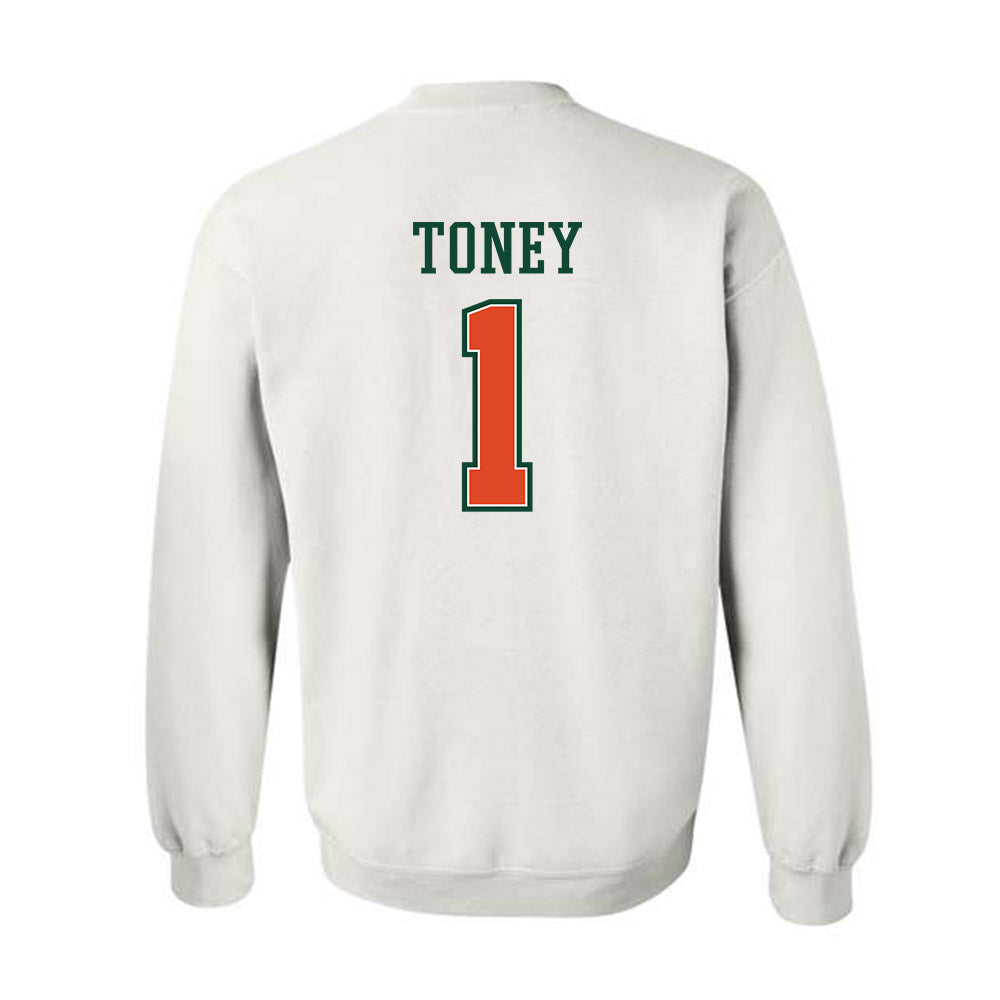 Miami - NCAA Football : Malachi Toney - Crewneck Sweatshirt-1
