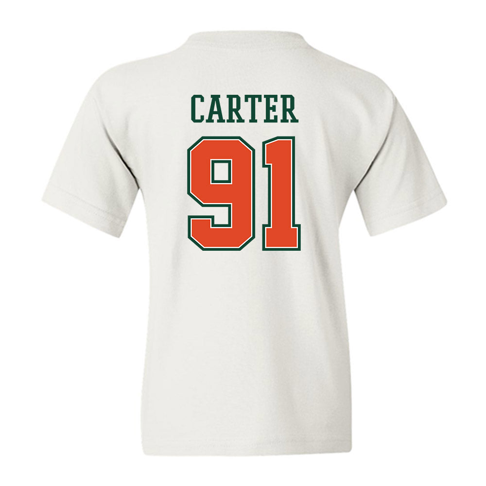 Miami - NCAA Football : Jarquez Carter - Youth T-Shirt-1