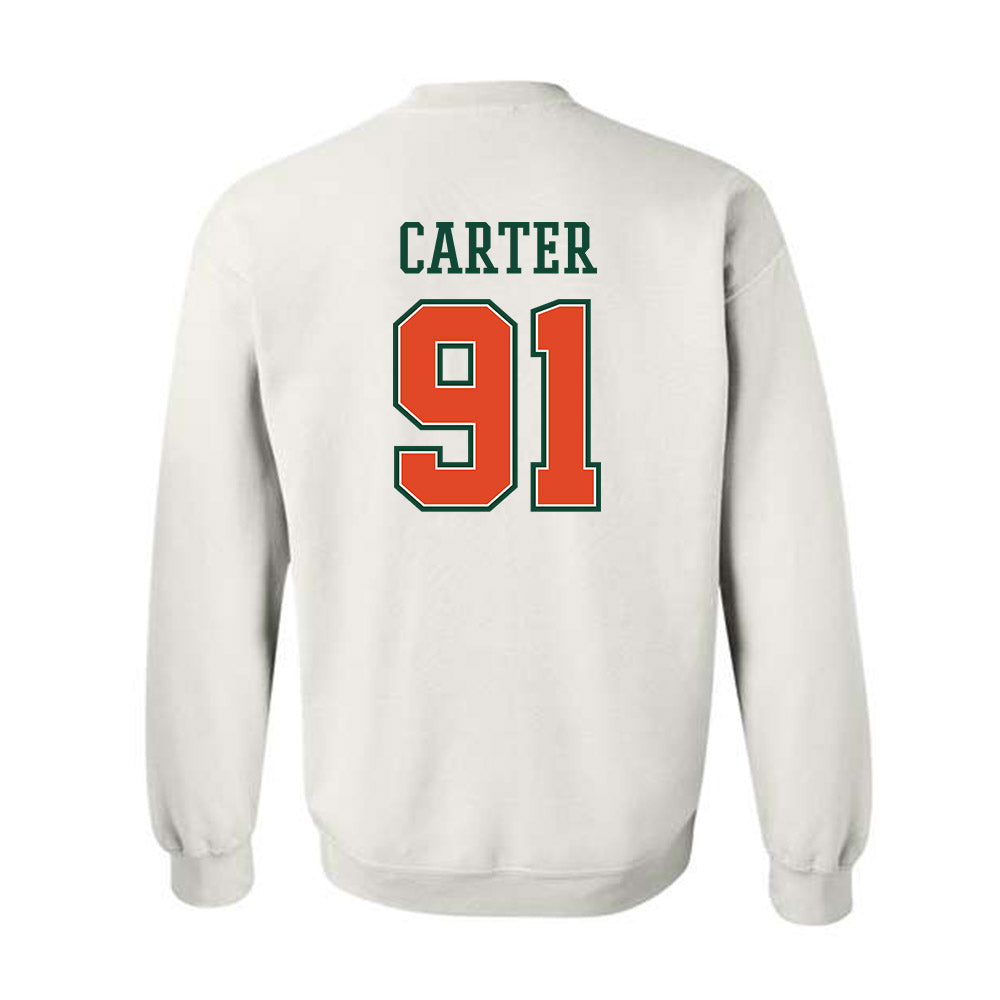 Miami - NCAA Football : Jarquez Carter - Crewneck Sweatshirt-1