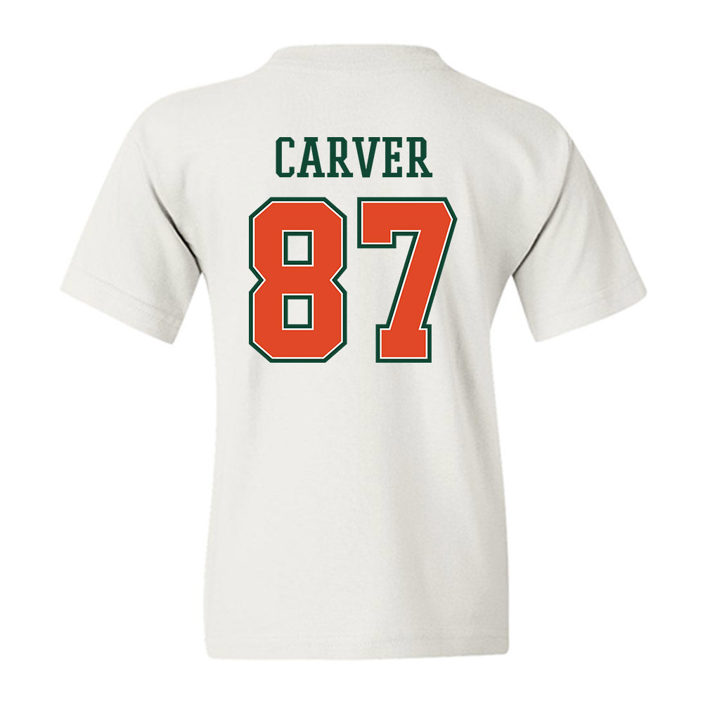 Miami - NCAA Football : Hunter Carver - Youth T-Shirt-1