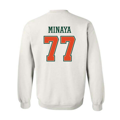 Miami - NCAA Football : Juan Minaya - Crewneck Sweatshirt-1