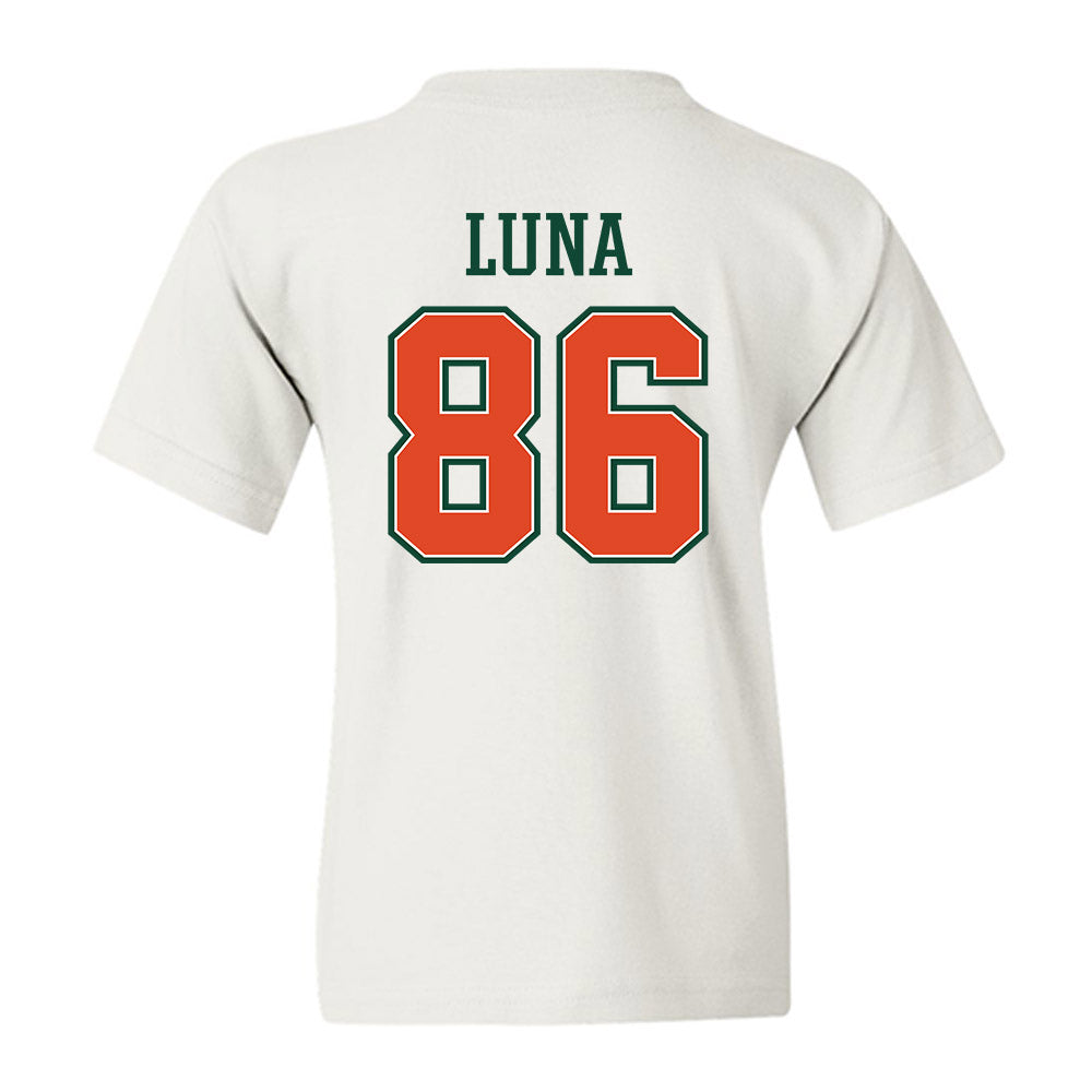 Miami - NCAA Football : Kolby Luna - Youth T-Shirt-1