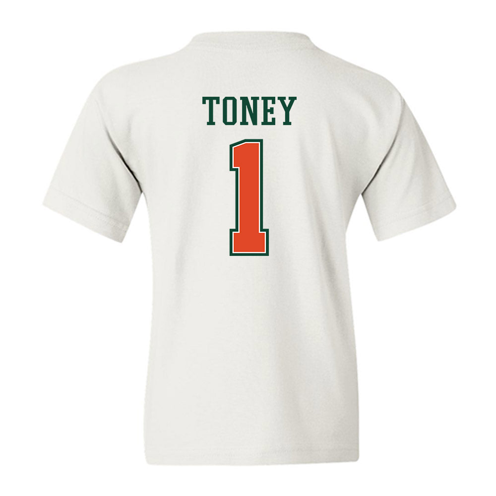 Miami - NCAA Football : Malachi Toney - Youth T-Shirt-1
