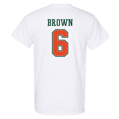 Miami - NCAA Football : CharMar Brown - T-Shirt-1