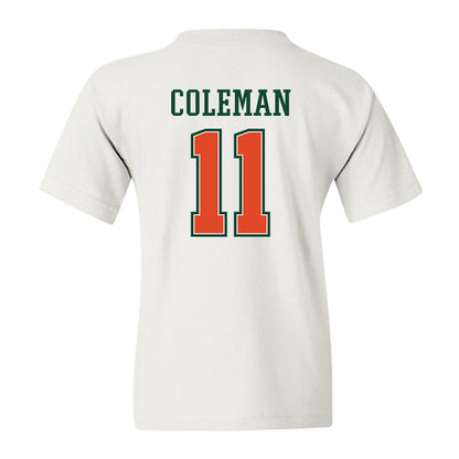 Miami - NCAA Football : Dereon Coleman - Youth T-Shirt-1
