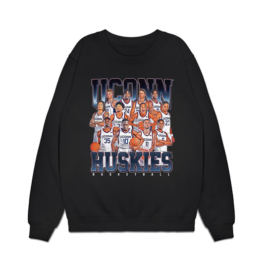 UConn - NCAA Men's Basketball : - Team Collage Premium Crewneck Sweatshirt-0