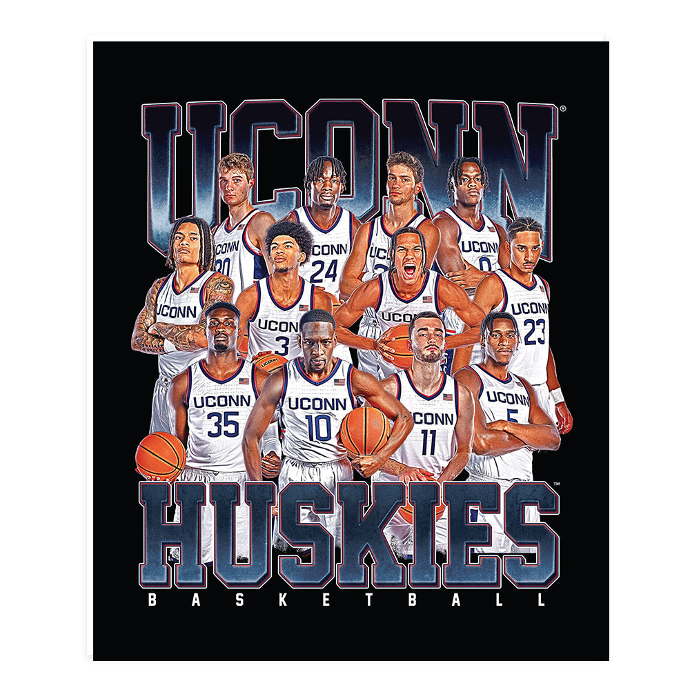 UConn - NCAA Men's Basketball : - Team Collage Poster 20x24-0