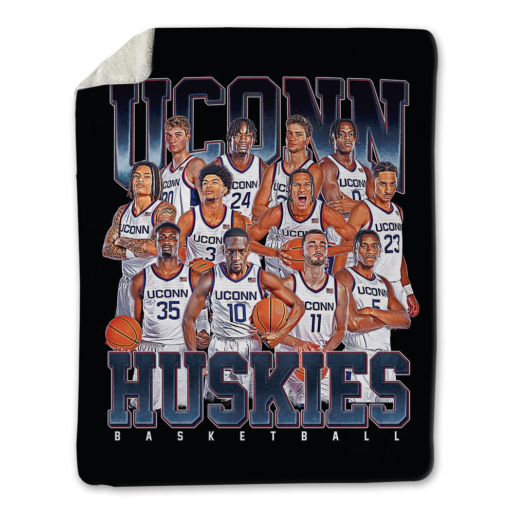 UConn - NCAA Men's Basketball : - Team Collage Blanket-0