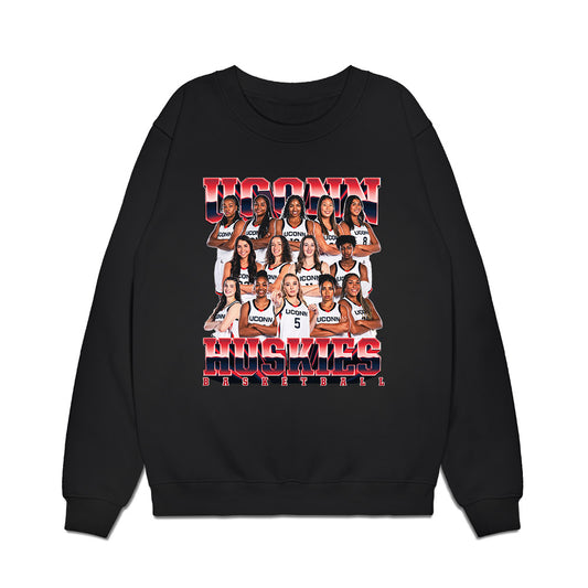 UConn - NCAA Women's Basketball : - Team Collage Premium Crewneck Sweatshirt-0