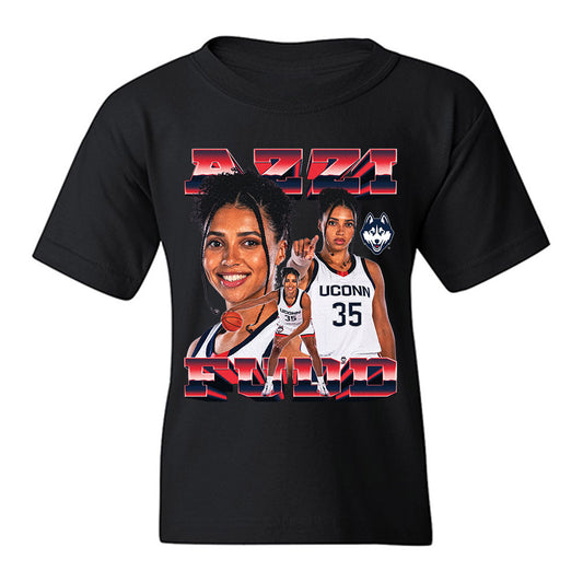 UConn - NCAA Women's Basketball : Azzi Fudd - Player Collage Youth T-Shirt-0