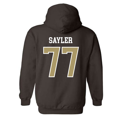 SMSU - NCAA Football : Nathan Sayler - Classic Shersey Hooded Sweatshirt-1
