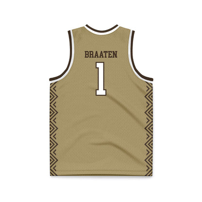 SMSU - NCAA Men's Basketball : Jakob Braaten - Brown Basketball Jersey-1