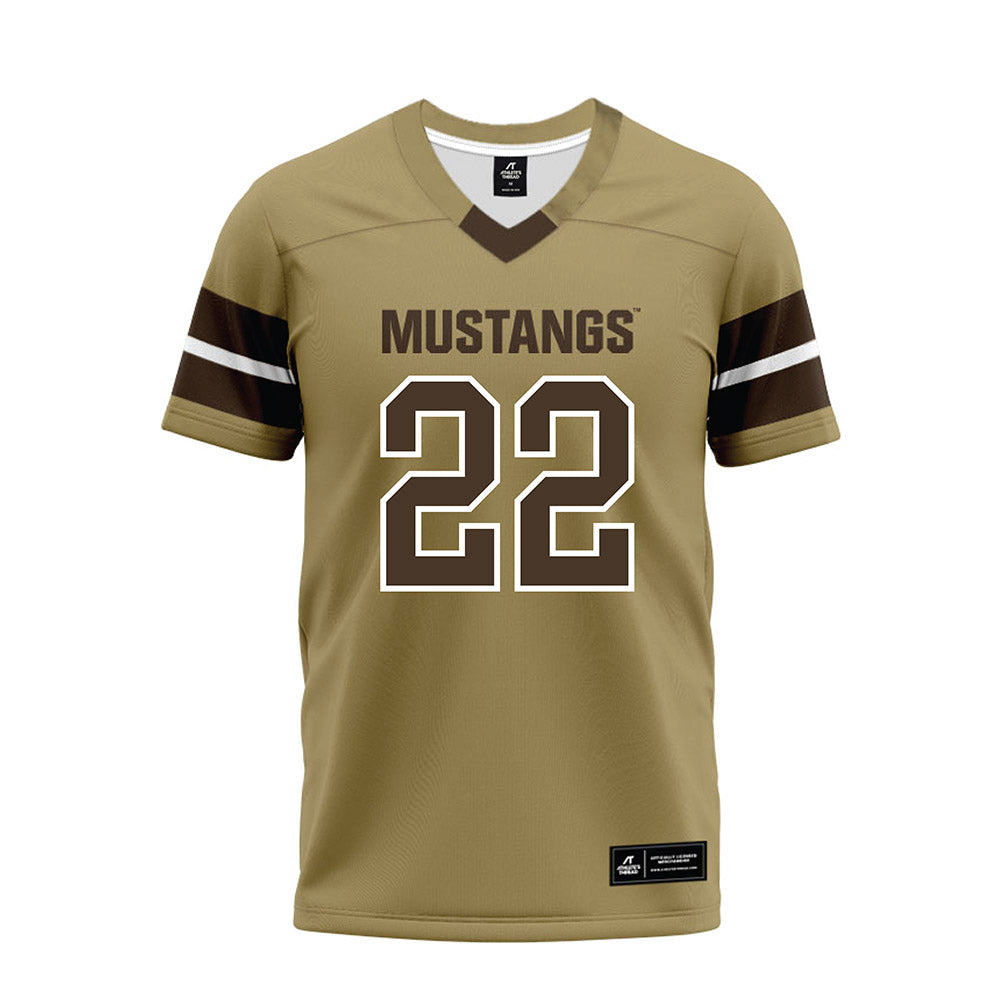 SMSU - NCAA Football : Coy Vrbka - Brown Premium Football Jersey-0