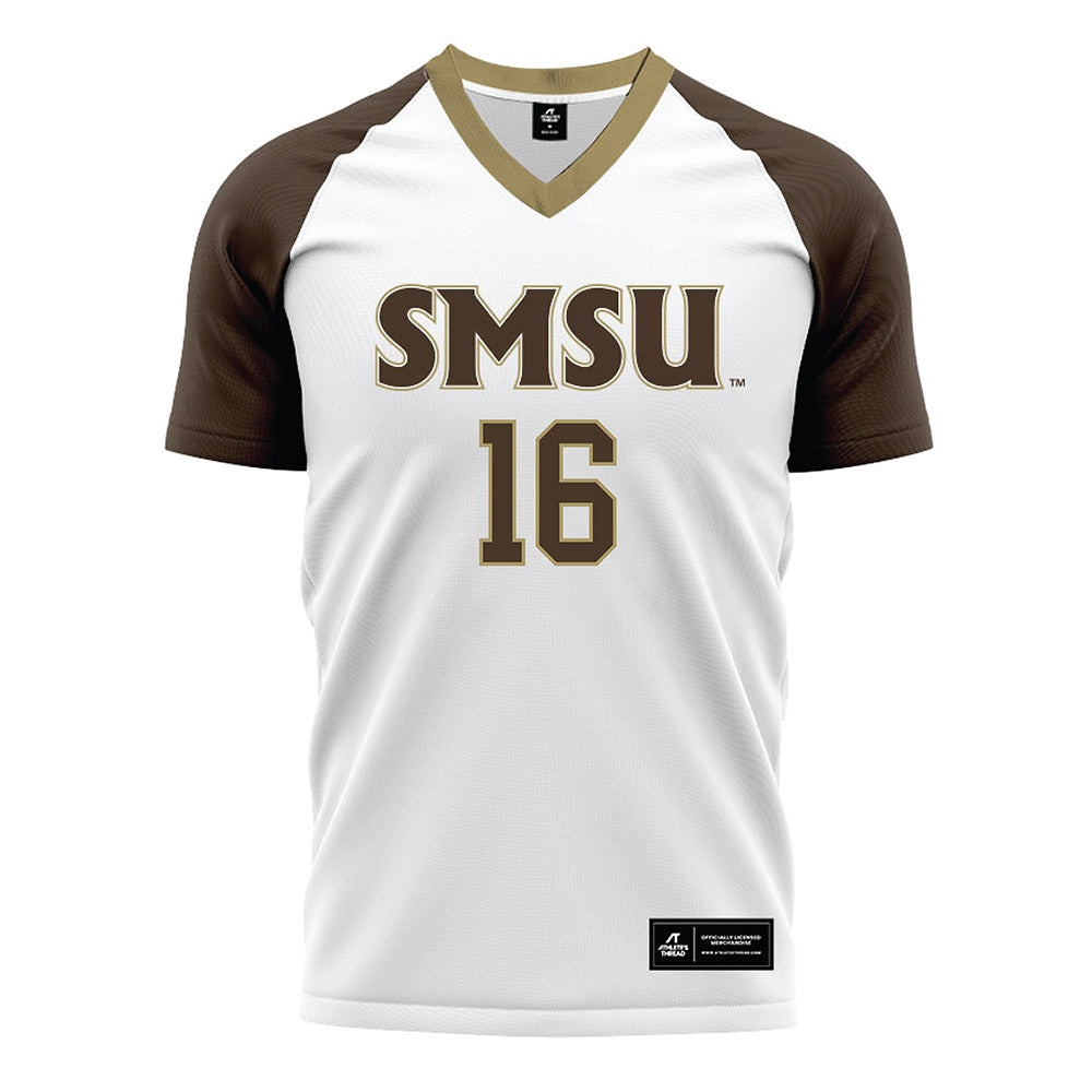 SMSU - NCAA Women's Soccer : Karla Paredes - White Soccer Jersey-0