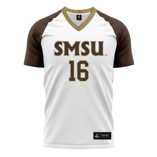 SMSU - NCAA Women's Soccer : Karla Paredes - White Soccer Jersey-0