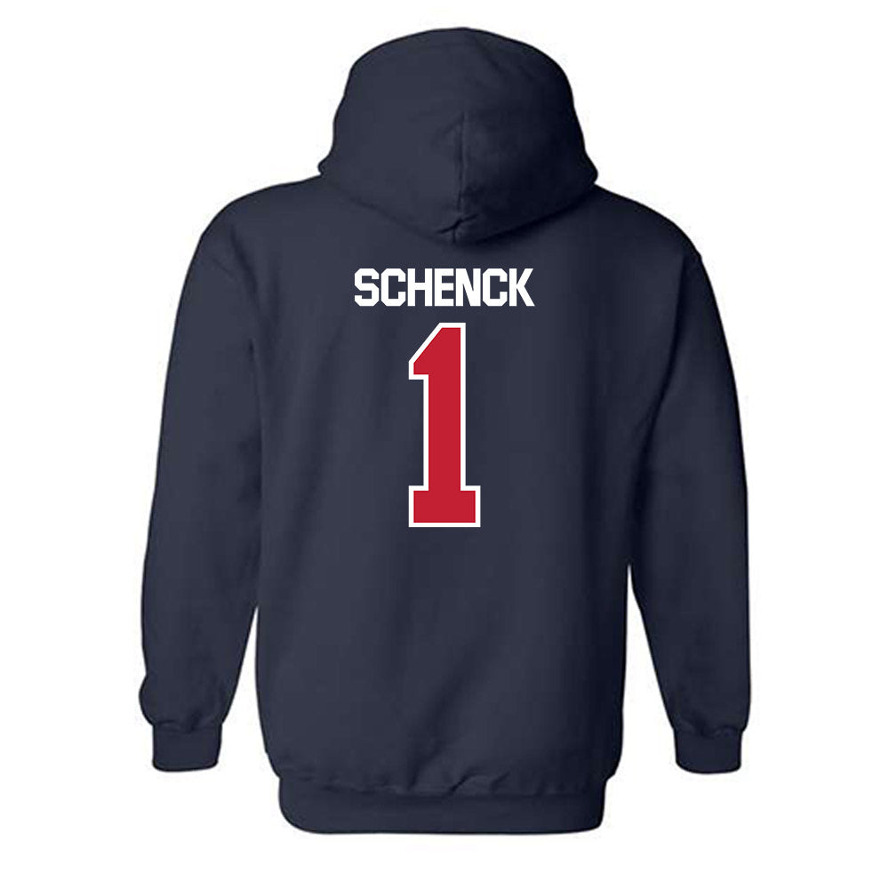 Utah Tech - NCAA Men's Basketball : Hunter Schenck - Classic Shersey Hooded Sweatshirt-1