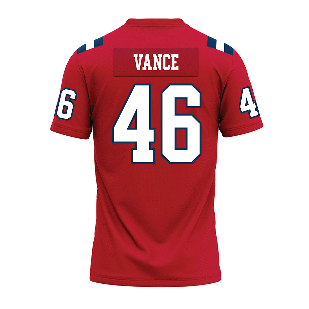Utah Tech - NCAA Football : Andrew Vance - Red Premium Football Jersey-1