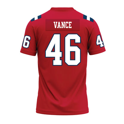 Utah Tech - NCAA Football : Andrew Vance - Red Premium Football Jersey-1