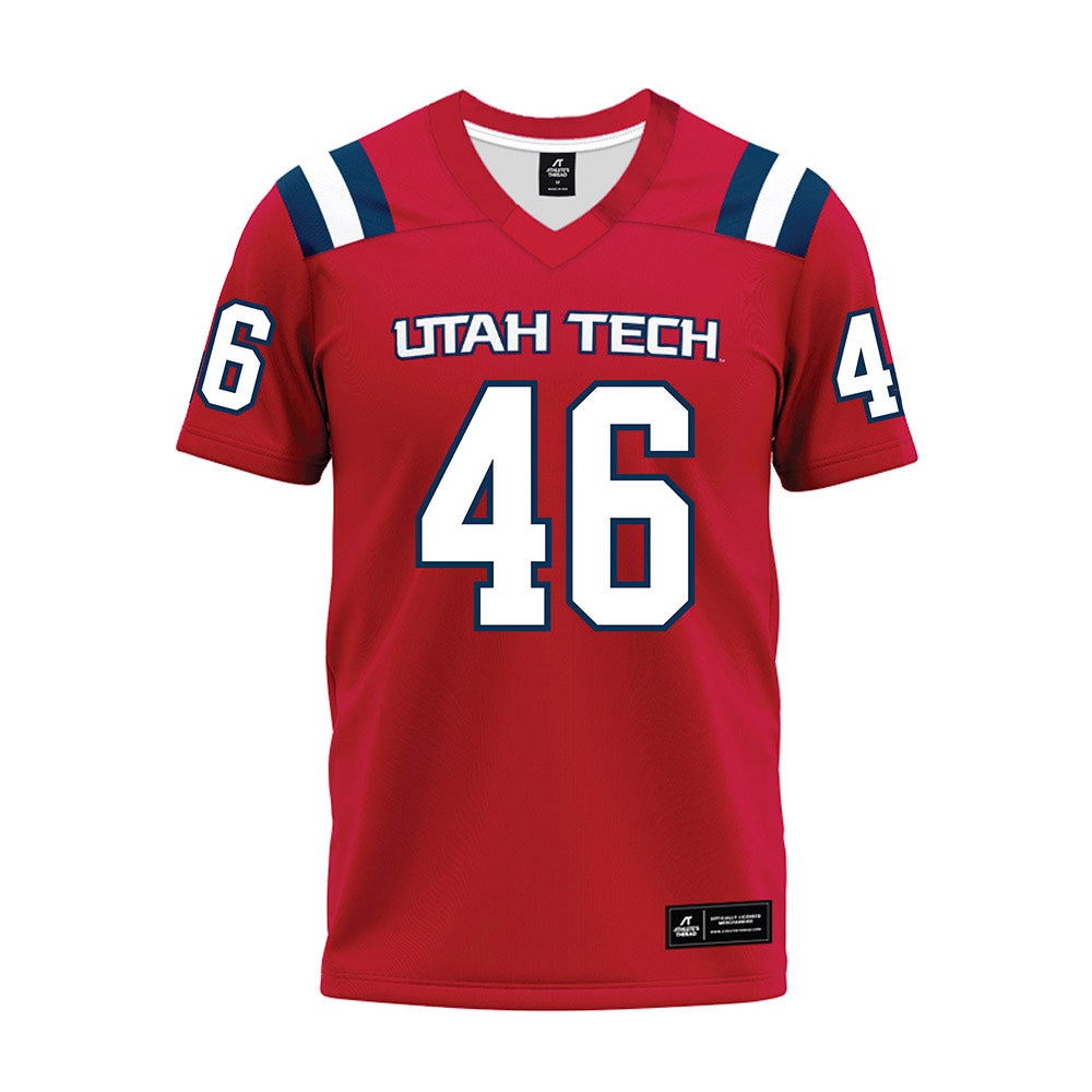 Utah Tech - NCAA Football : Andrew Vance - Red Premium Football Jersey-0