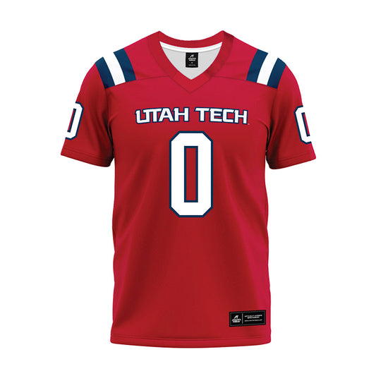 Utah Tech - NCAA Football : Jeremiah Jimoh - Red Premium Football Jersey-0