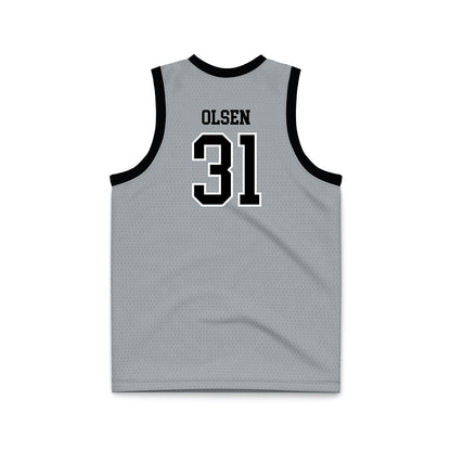 Providence - NCAA Women's Basketball : Olivia Olsen - Grey Basketball Jersey-1