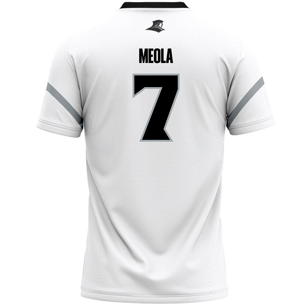 Providence - NCAA Men's Lacrosse : Luca Meola - White Lacrosse Jersey -1