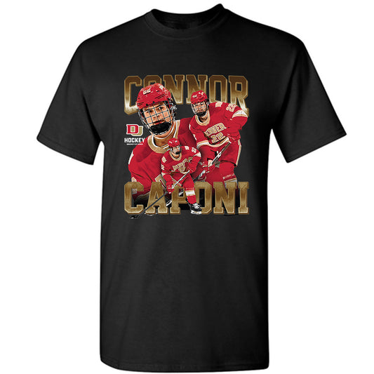 DU - NCAA Men's Ice Hockey : Connor Caponi - T-Shirt Player Collage-0
