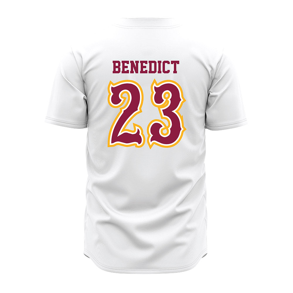 Bethune - NCAA Baseball : Michael Benedict - White Jersey-1
