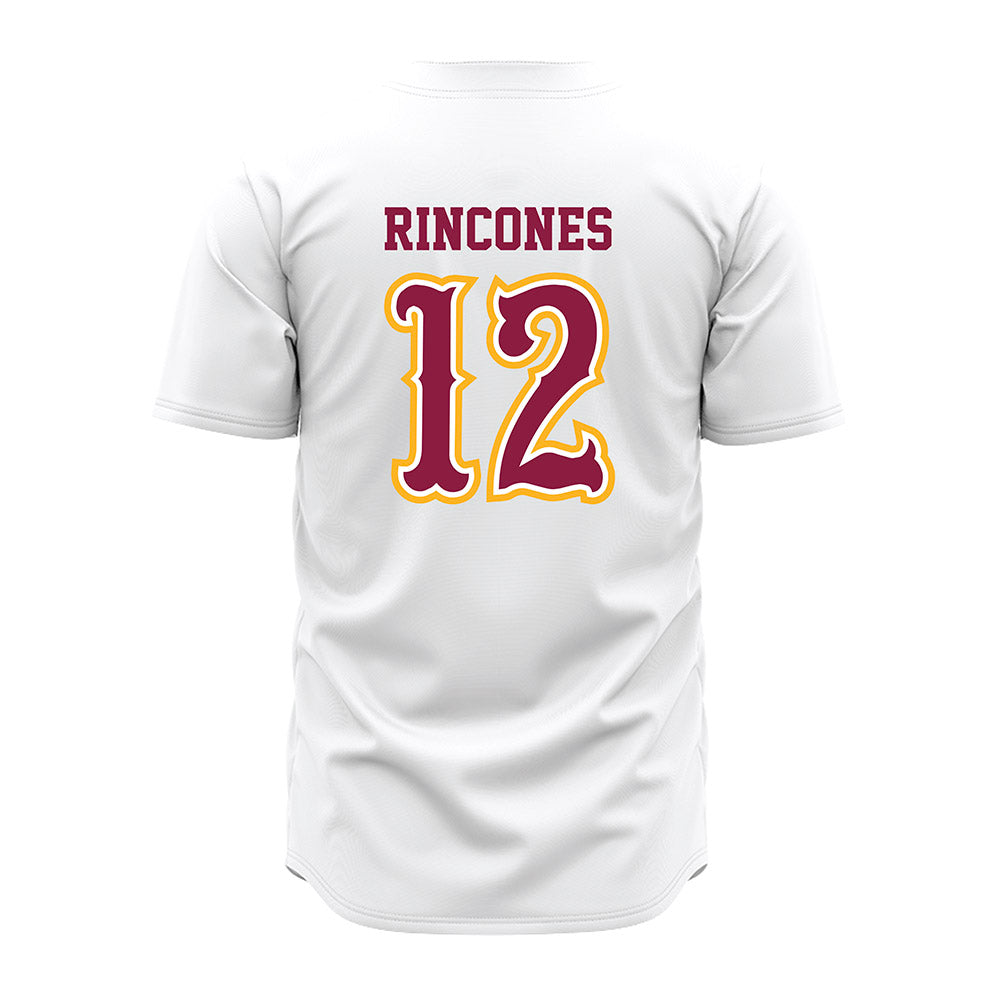 Bethune - NCAA Baseball : Bryon-Jaylan Rincones - White Jersey-1