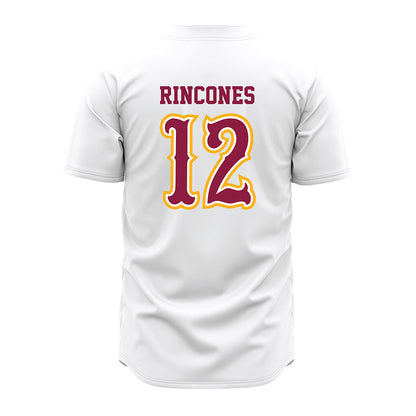 Bethune - NCAA Baseball : Bryon-Jaylan Rincones - White Jersey-1