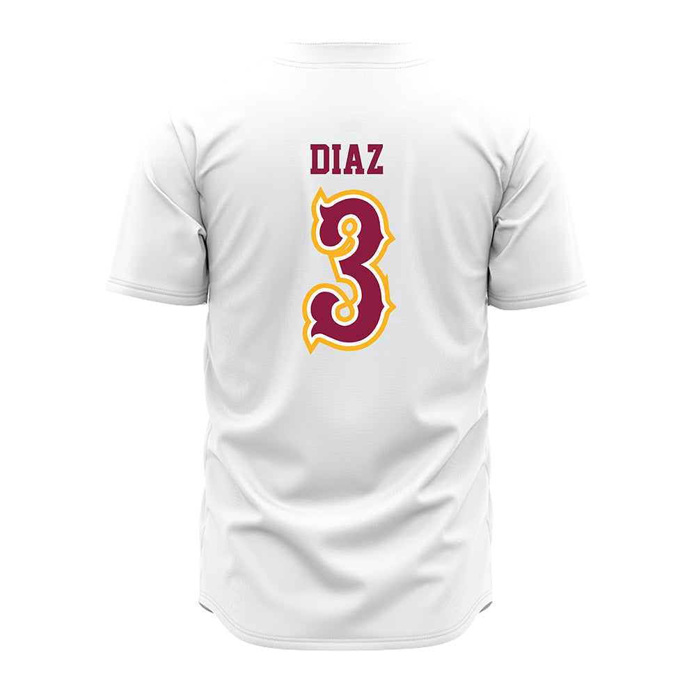 Bethune - NCAA Baseball : Ethan Diaz - White Jersey-1