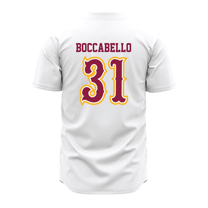 Bethune - NCAA Baseball : Tanner Boccabello - White Jersey-1