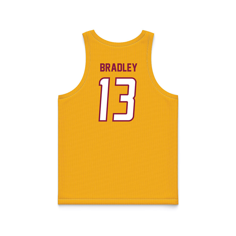 Bethune - NCAA Men's Basketball : Doctor Bradley - Gold Basketball Jersey-1