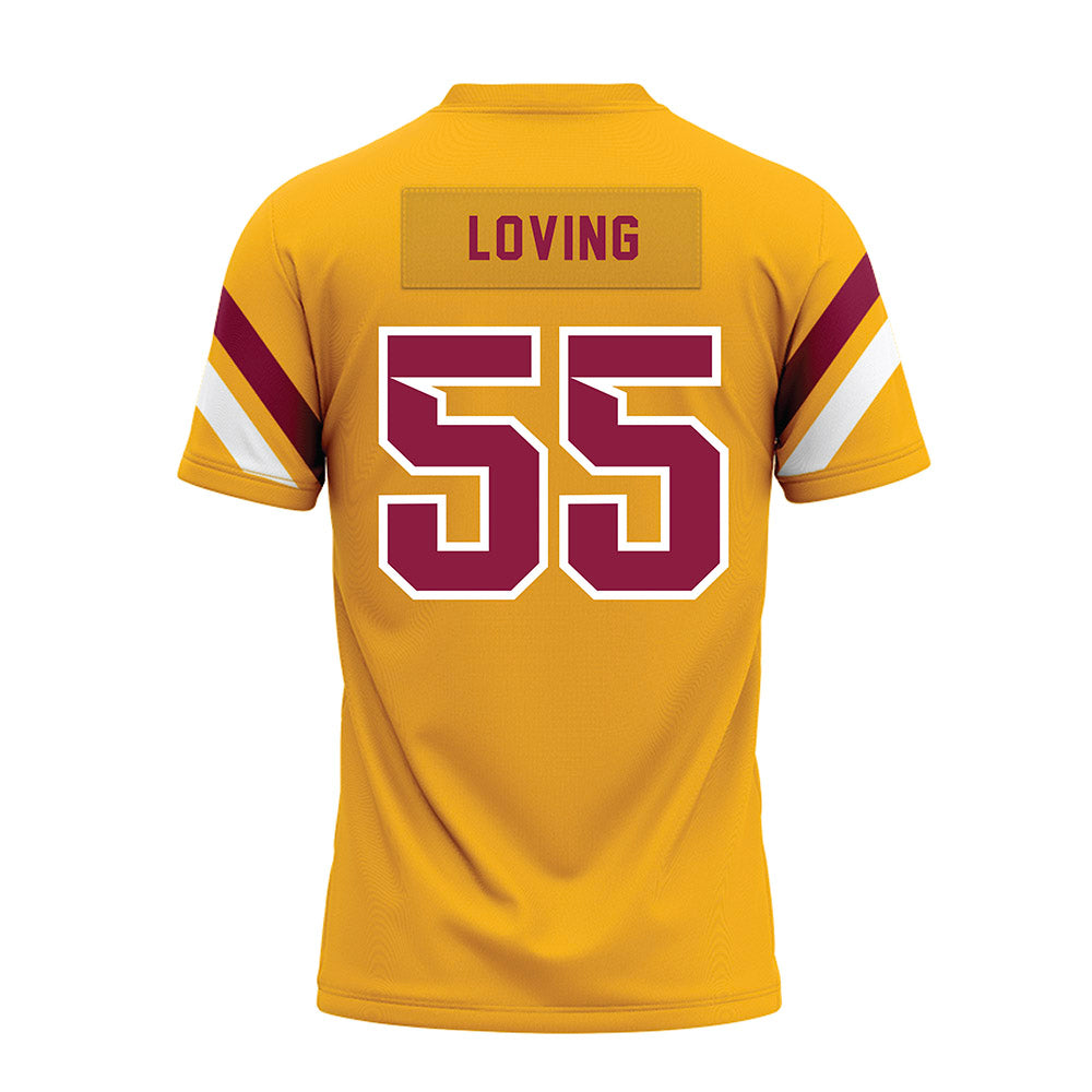 Bethune - NCAA Football : Christian Loving - Gold Premium Football Jersey-1