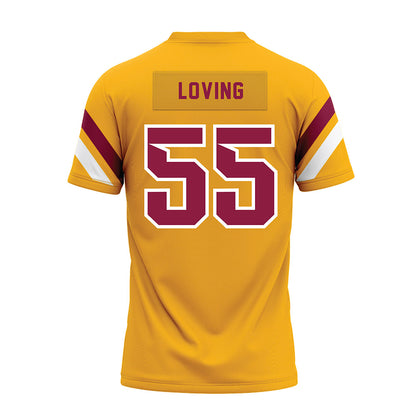 Bethune - NCAA Football : Christian Loving - Gold Premium Football Jersey-1