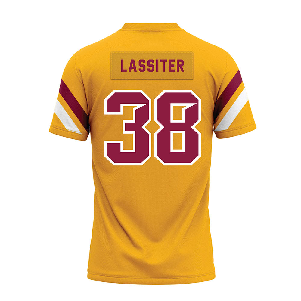 Bethune - NCAA Football : Naim Lassiter - Gold Premium Football Jersey-1