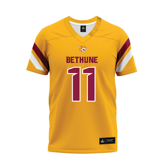 Bethune - NCAA Football : Isaiah Washburn - Gold Premium Football Jersey-0